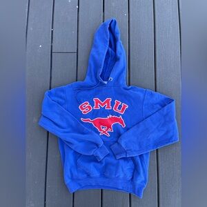 Champion SMU Mustangs Hoodie Mens Small Sweatshirt Blue